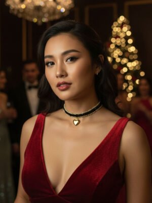 Black Choker Necklace for Xmas and New year eve Party