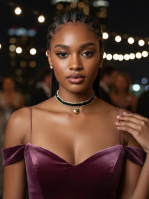 Black Choker Necklace - party jewellery