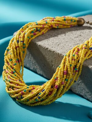yellow necklace for women